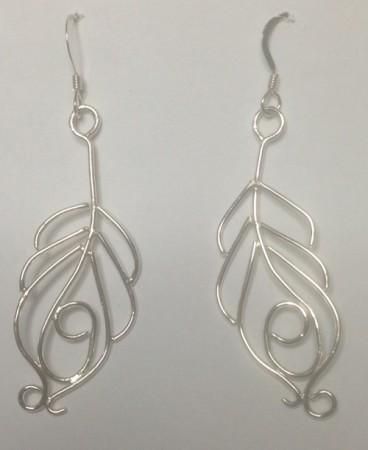 Örhängen i silvertråd ca 50x20mm 375:-